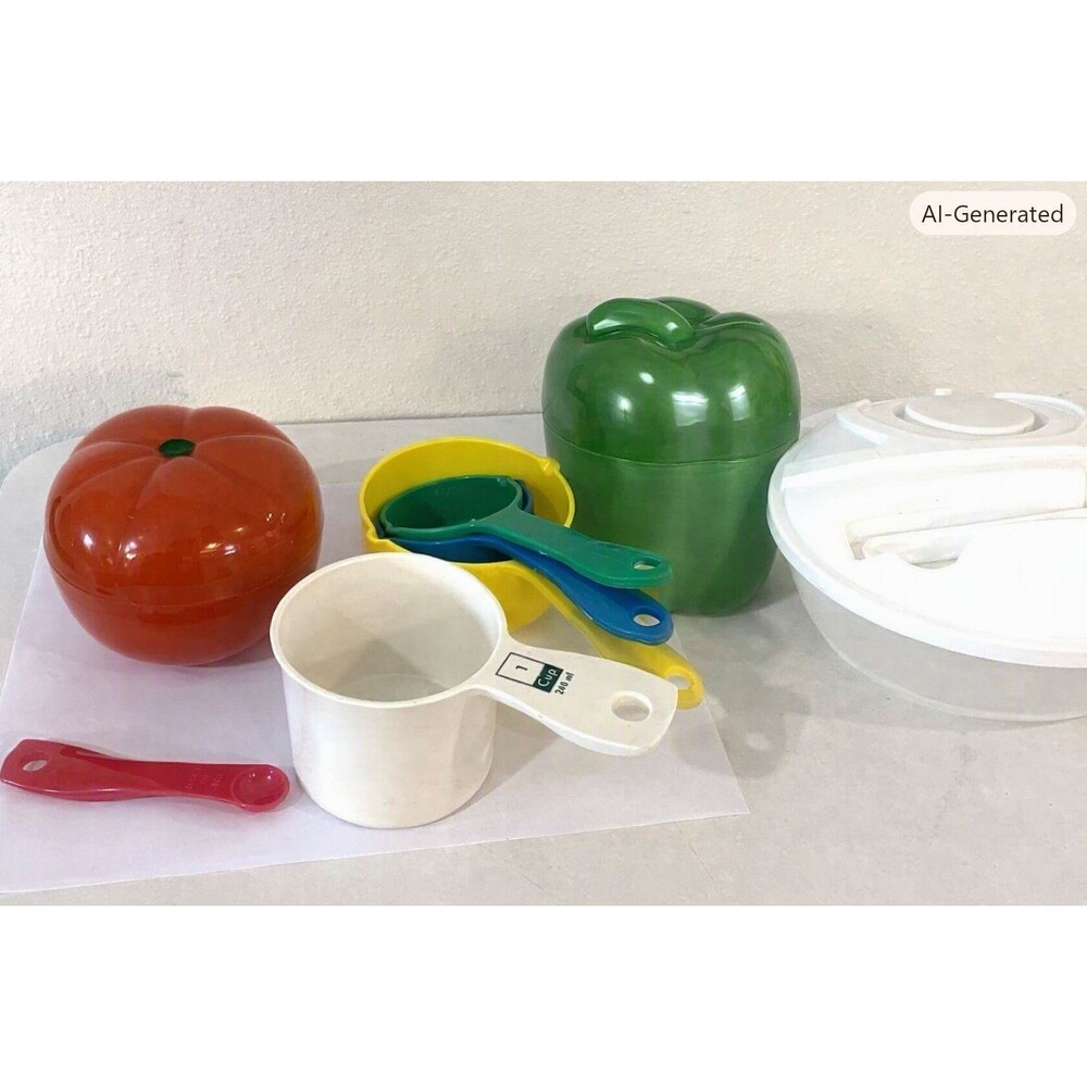 12 Kitchen Tools Sullivan Salad Bowl Set, Measuring Cups, Tomato & Bell Pepper